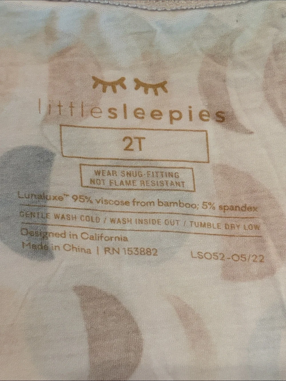 Little Sleepies “Luna” 2piece pajama set 2T